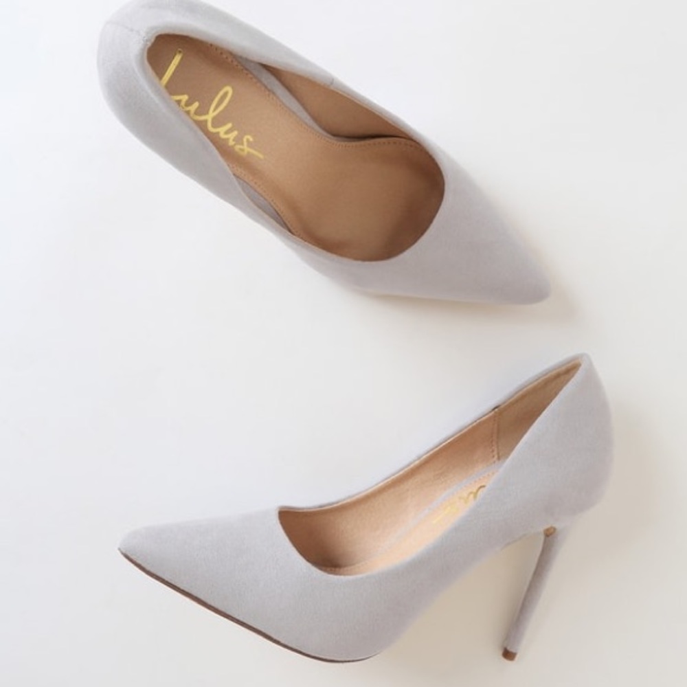 Lulus Verra Grey Suede Pumps